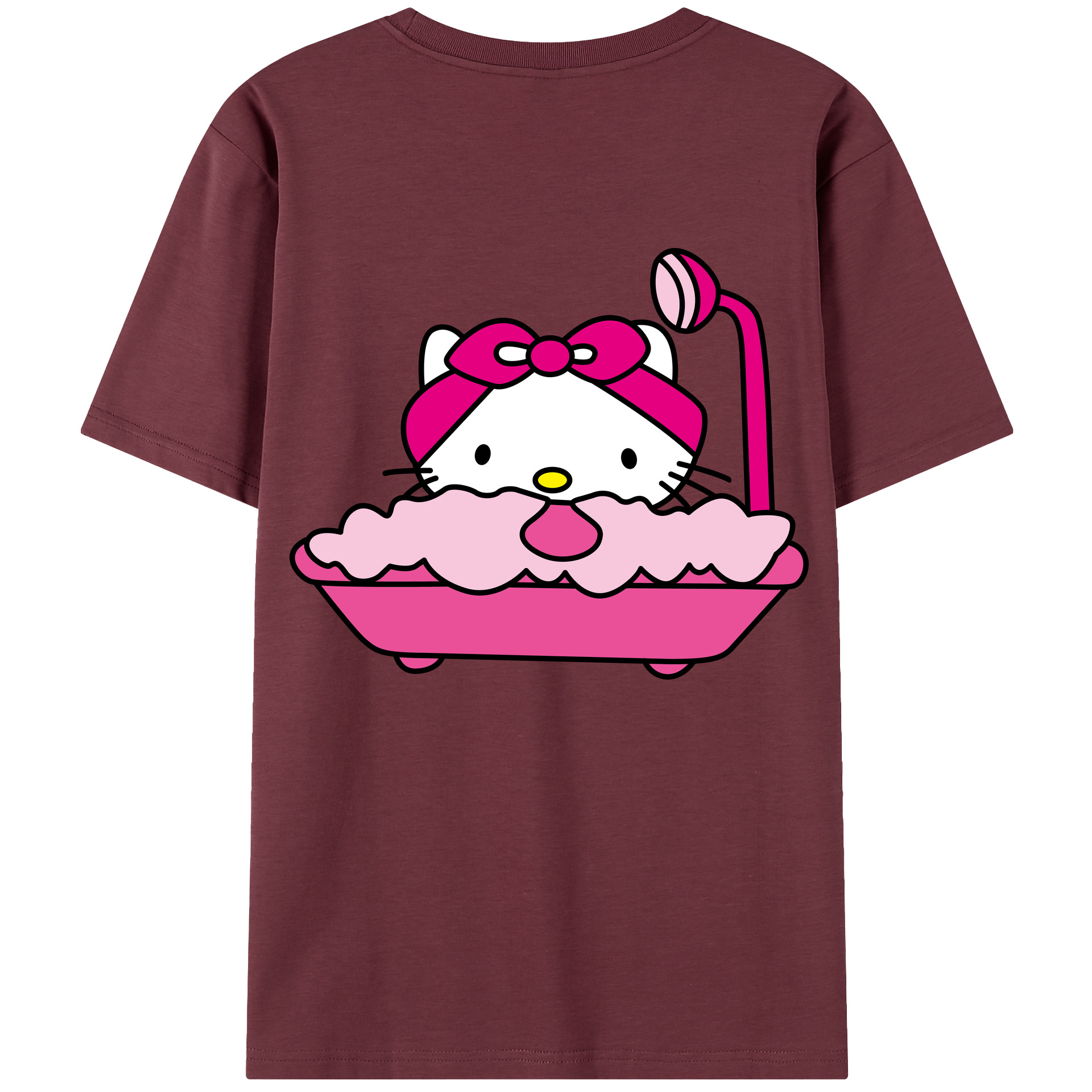 （画像用） Hello Kitty ハローキティ 綿100％半袖Tシャツ（背面プリント）